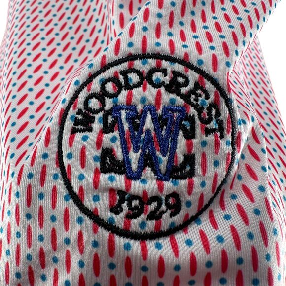 FootJoy Polo Shirt Men’s Medium Multi Geometric Stretch Short Sleeve Woodcrest - Picture 5 of 11